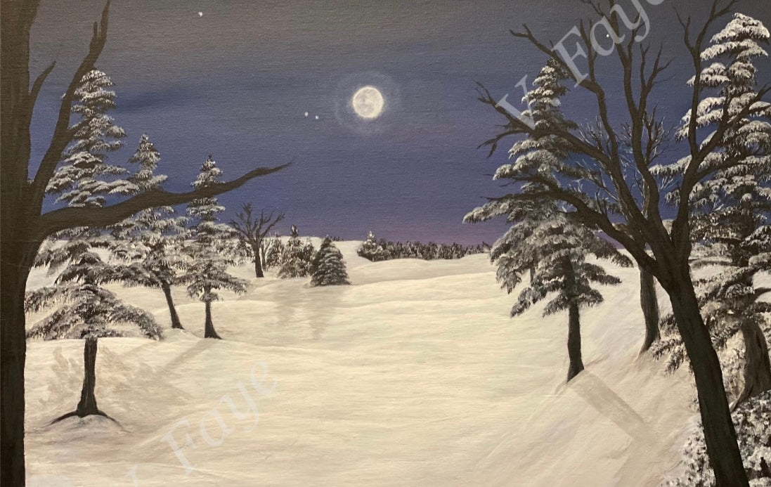 Original Painting  "Winter Slumber”