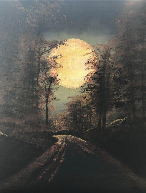 Original Painting  "Full Moon Drive”